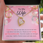 To My Wife Loving Me Unconditionally Message Birthday Forever Necklace w Message Card-Express Your Love Gifts