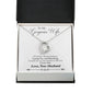 To My Wife Loving You and Breathing From Husband Forever Necklace w Message Card-Express Your Love Gifts