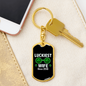 To My Wife Luckiest Wife Since 2018 Keychain Stainless Steel or 18k Gold Dog Tag Keyring-Express Your Love Gifts