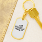 To My Wife Marriage Ring Keychain Stainless Steel or 18k Gold Dog Tag Keyring-Express Your Love Gifts