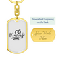 To My Wife Marriage Ring Keychain Stainless Steel or 18k Gold Dog Tag Keyring-Express Your Love Gifts