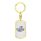 To My Wife Marriage Ring Keychain Stainless Steel or 18k Gold Dog Tag Keyring-Express Your Love Gifts