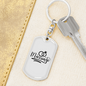 To My Wife Marriage Ring Keychain Stainless Steel or 18k Gold Dog Tag Keyring-Express Your Love Gifts