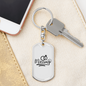To My Wife Marriage Ring Keychain Stainless Steel or 18k Gold Dog Tag Keyring-Express Your Love Gifts