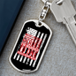 To My Wife Married to Army Hero Keychain Stainless Steel or 18k Gold Dog Tag Keyring-Express Your Love Gifts