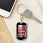 To My Wife Married to Army Hero Keychain Stainless Steel or 18k Gold Dog Tag Keyring-Express Your Love Gifts