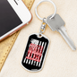To My Wife Married to Army Hero Keychain Stainless Steel or 18k Gold Dog Tag Keyring-Express Your Love Gifts