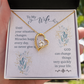 To My Wife Miracles Happen Forever Necklace w Message Card-Express Your Love Gifts