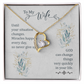 To My Wife Miracles Happen Forever Necklace w Message Card-Express Your Love Gifts