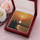 To My Wife Missing You Alluring Ribbon Necklace Message Card-Express Your Love Gifts