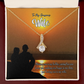 To My Wife Missing You Alluring Ribbon Necklace Message Card-Express Your Love Gifts