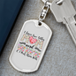 To My Wife Mom and Wife Keychain Stainless Steel or 18k Gold Dog Tag Keyring-Express Your Love Gifts