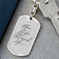 To My Wife Mom Wife Blessed Life Plain Keychain Stainless Steel or 18k Gold Dog Tag Keyring-Express Your Love Gifts