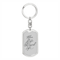 To My Wife Mom Wife Blessed Life Plain Keychain Stainless Steel or 18k Gold Dog Tag Keyring-Express Your Love Gifts