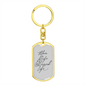 To My Wife Mom Wife Blessed Life Plain Keychain Stainless Steel or 18k Gold Dog Tag Keyring-Express Your Love Gifts