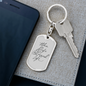 To My Wife Mom Wife Blessed Life Plain Keychain Stainless Steel or 18k Gold Dog Tag Keyring-Express Your Love Gifts