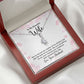 To My Wife Mother of My Children Alluring Ribbon Necklace Message Card-Express Your Love Gifts