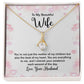 To My Wife Mother of My Children Alluring Ribbon Necklace Message Card-Express Your Love Gifts