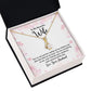 To My Wife Mother of My Children Alluring Ribbon Necklace Message Card-Express Your Love Gifts