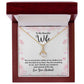 To My Wife Mother of My Children Alluring Ribbon Necklace Message Card-Express Your Love Gifts
