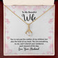 To My Wife Mother of My Children Alluring Ribbon Necklace Message Card-Express Your Love Gifts