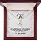 To My Wife Mother of My Children Alluring Ribbon Necklace Message Card-Express Your Love Gifts