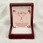 To My Wife Multiply it by Infinity Alluring Ribbon Necklace Message Card-Express Your Love Gifts