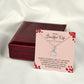 To My Wife Multiply it by Infinity Alluring Ribbon Necklace Message Card-Express Your Love Gifts