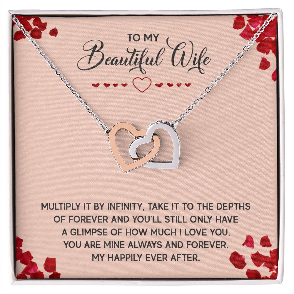 To My Wife Multiply it by Infinity Inseparable Necklace-Express Your Love Gifts