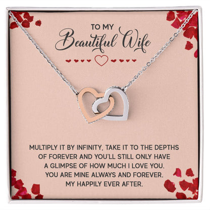 To My Wife Multiply it by Infinity Inseparable Necklace-Express Your Love Gifts