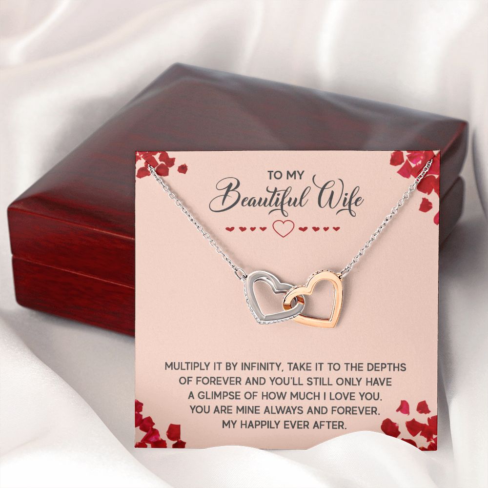 To My Wife Multiply it by Infinity Inseparable Necklace-Express Your Love Gifts