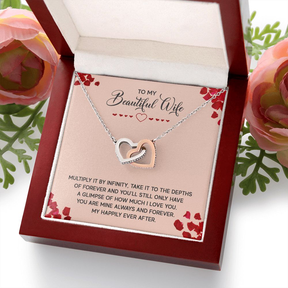 To My Wife Multiply it by Infinity Inseparable Necklace-Express Your Love Gifts