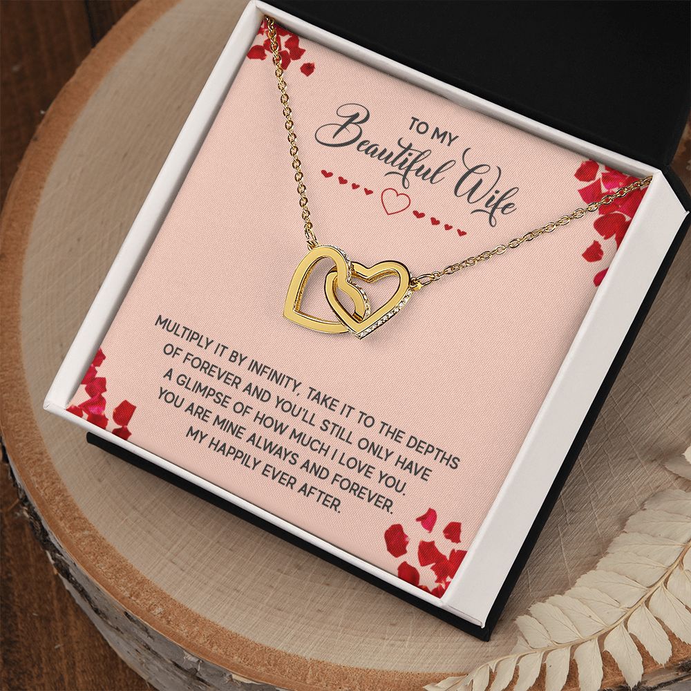 To My Wife Multiply it by Infinity Inseparable Necklace-Express Your Love Gifts