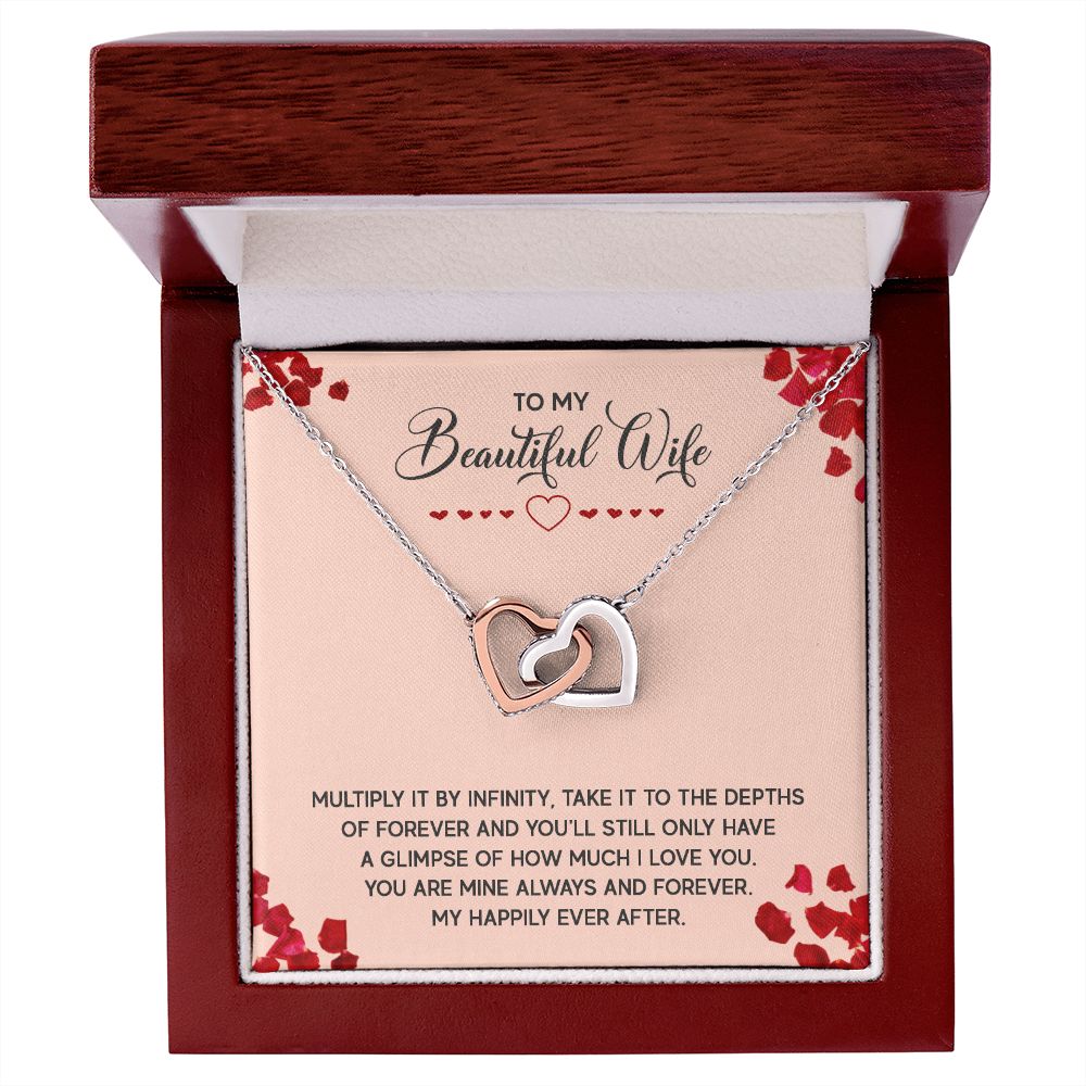 To My Wife Multiply it by Infinity Inseparable Necklace-Express Your Love Gifts