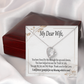 To My Wife My Dear Wife Forever Necklace w Message Card-Express Your Love Gifts