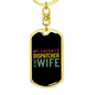 To My Wife My Favorite Dispatcher Is My Wife Keychain Stainless Steel or 18k Gold Dog Tag Keyring-Express Your Love Gifts