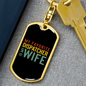 To My Wife My Favorite Dispatcher Is My Wife Keychain Stainless Steel or 18k Gold Dog Tag Keyring-Express Your Love Gifts