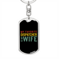 To My Wife My Favorite Dispatcher Is My Wife Keychain Stainless Steel or 18k Gold Dog Tag Keyring-Express Your Love Gifts