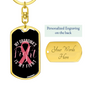To My Wife My Grandmas Fight is My Fight Keychain Stainless Steel or 18k Gold Dog Tag Keyring-Express Your Love Gifts