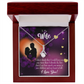 To My Wife My Heart is Full Alluring Ribbon Necklace Message Card-Express Your Love Gifts