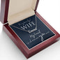 To My Wife My Heart is Wherever You Are Custom Name Necklace-Express Your Love Gifts