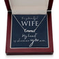 To My Wife My Heart is Wherever You Are Custom Name Necklace-Express Your Love Gifts
