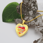 To My Wife My Heart Necklace Stainless Steel or 18k Gold Heart 18-22"-Express Your Love Gifts