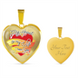 To My Wife My Heart Necklace Stainless Steel or 18k Gold Heart 18-22"-Express Your Love Gifts