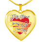 To My Wife My Heart Necklace Stainless Steel or 18k Gold Heart 18-22"-Express Your Love Gifts