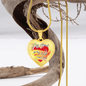 To My Wife My Heart Necklace Stainless Steel or 18k Gold Heart 18-22"-Express Your Love Gifts