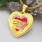 To My Wife My Heart Necklace Stainless Steel or 18k Gold Heart 18-22"-Express Your Love Gifts