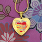 To My Wife My Heart Necklace Stainless Steel or 18k Gold Heart 18-22"-Express Your Love Gifts