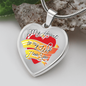 To My Wife My Heart Necklace Stainless Steel or 18k Gold Heart 18-22"-Express Your Love Gifts