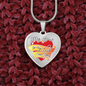 To My Wife My Heart Necklace Stainless Steel or 18k Gold Heart 18-22"-Express Your Love Gifts